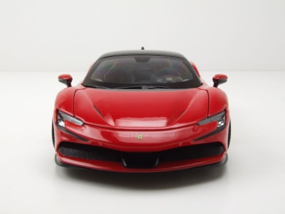 Ferrari SF90 Stradale rot schwarz Modellauto 1:24 Bburago