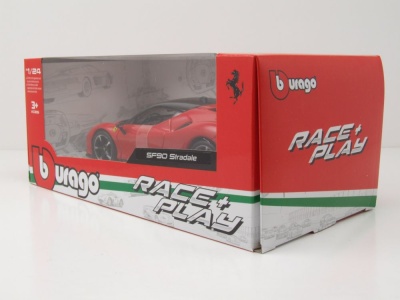 Ferrari SF90 Stradale rot schwarz Modellauto 1:24 Bburago