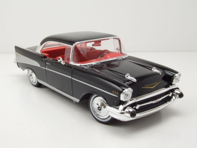 Chevrolet Bel Air Coupe 1957 schwarz Modellauto 1:18 Maisto