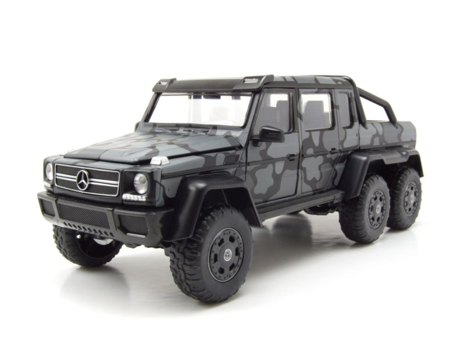 Mercedes G63 AMG 6x6 Pink Slips Pick Up grau schwarz Modellauto 1:24 Jada Toys
