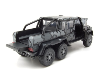 Mercedes G63 AMG 6x6 Pink Slips Pick Up grau schwarz Modellauto 1:24 Jada Toys