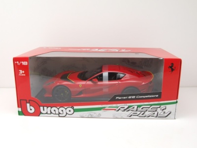 Ferrari 812 Competizione 2021 rot Modellauto 1:18 Bburago