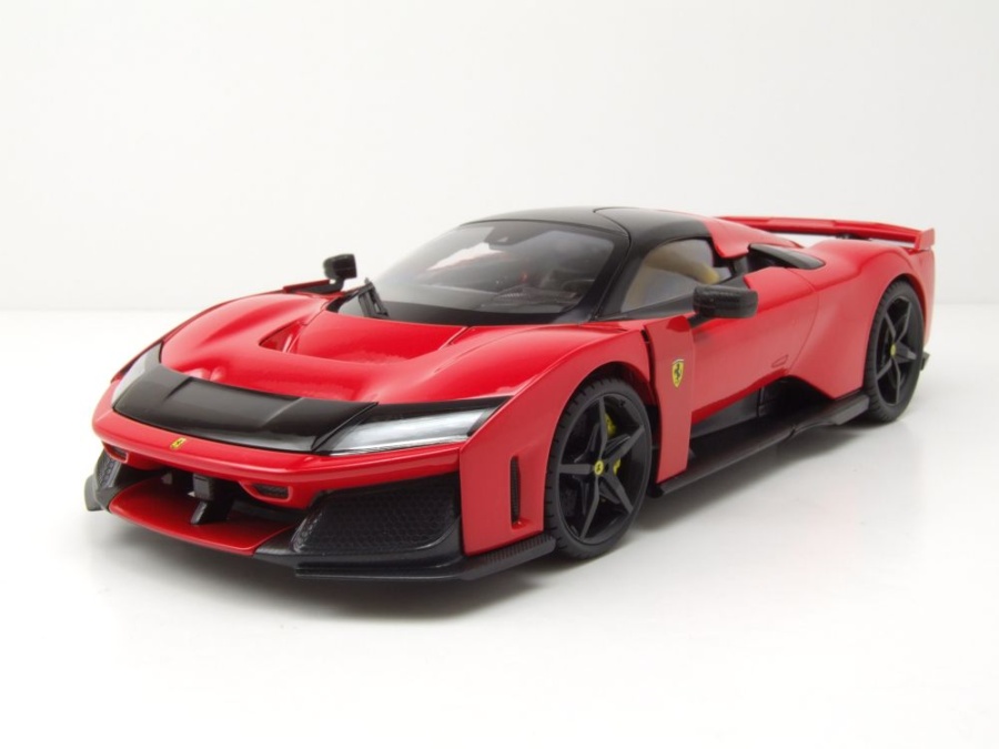 Ferrari F80 2024 rot schwarze Felgen Modellauto 1:18 Bburago Signature