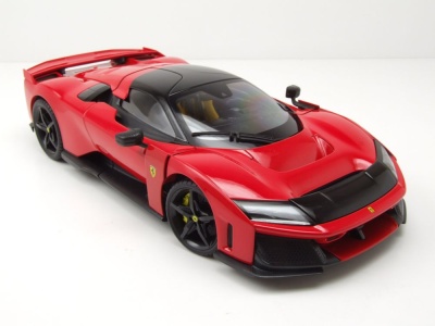 Ferrari F80 2024 rot schwarze Felgen Modellauto 1:18 Bburago Signature