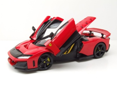 Ferrari F80 2024 rot schwarze Felgen Modellauto 1:18 Bburago Signature