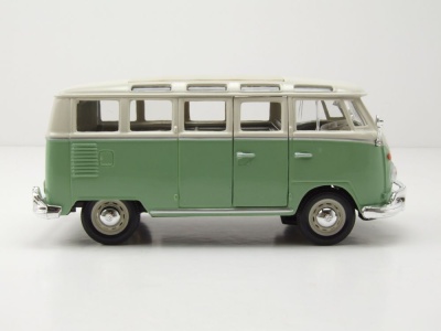 VW T1 Samba Bus 1962 hellgrün weiß Modellauto 1:25 1:24 Maisto