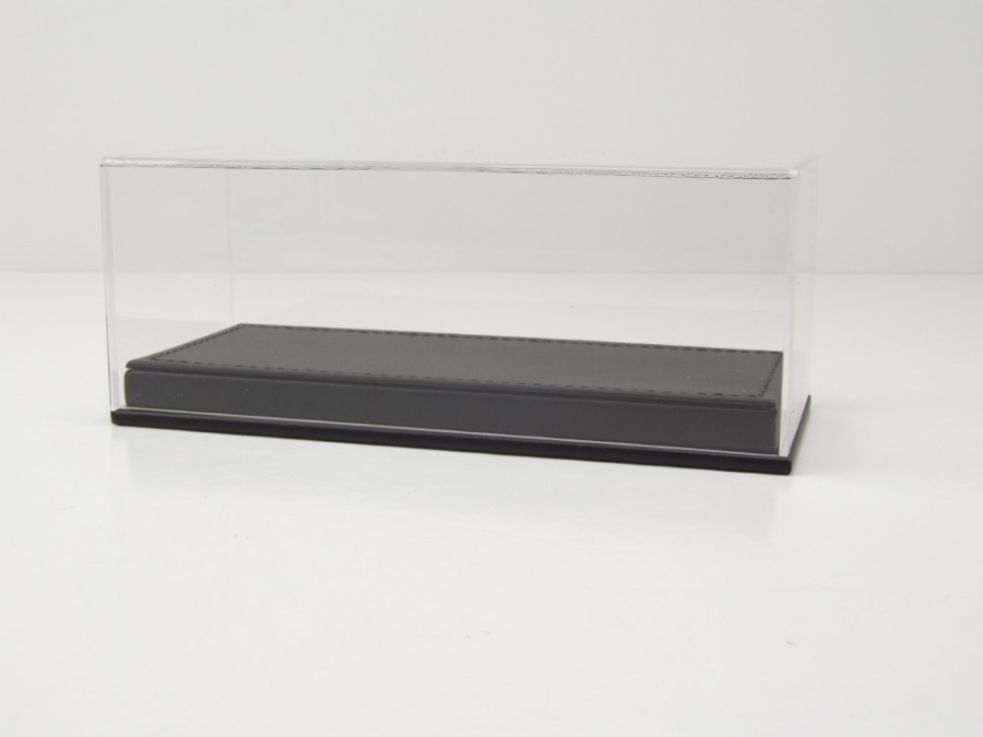 Klarsichtbox Vitrine mit Kunstlederboden schwarz für 1:43 Modelle Luxbox