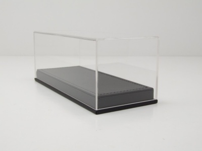 Klarsichtbox Vitrine mit Kunstlederboden schwarz für 1:43 Modelle Luxbox