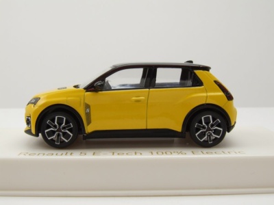 Renault 5 E-Tech 100% Electric 2024 gelb schwarz Modellauto 1:43 Norev