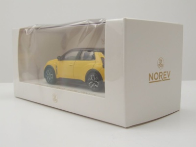 Renault 5 E-Tech 100% Electric 2024 gelb schwarz Modellauto 1:43 Norev