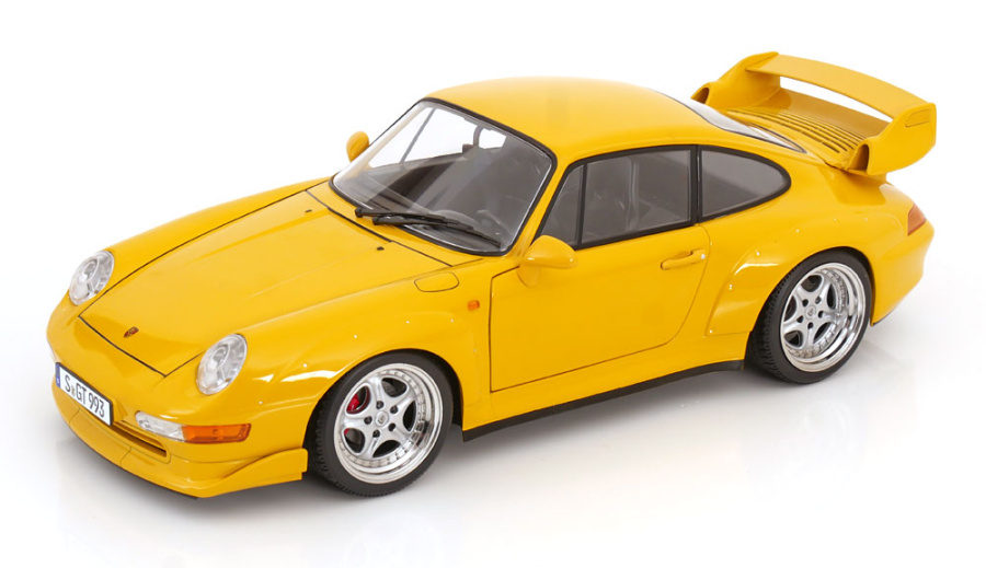 Porsche 911 (993) GT2 Speedline Felgen 1996 gelb Modellauto 1:12 KK Scale