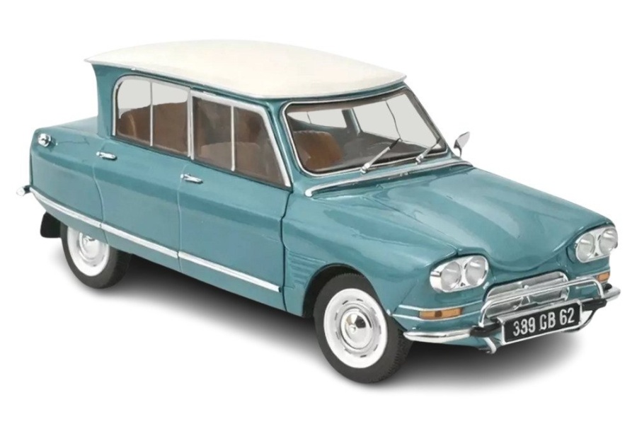 Citroen Ami 6 Club 1968 blau weiß Modellauto 1:18 Norev