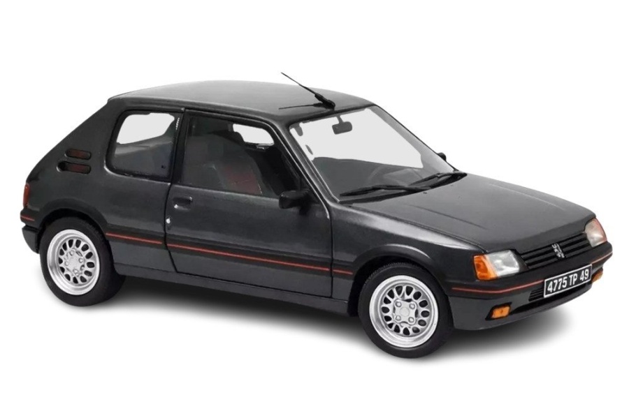 Peugeot 205 GTi 1.6 1989 grau Modellauto 1:18 Norev