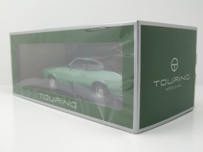 Ford Capri 2 Ghia 3.0 1974 hellgrün metallic schwarz Modellauto 1:18 Touring Modelcars