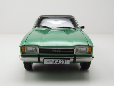 Ford Capri 2 Ghia 3.0 1974 hellgrün metallic schwarz Modellauto 1:18 Touring Modelcars