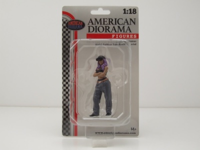 Figur Hanging Out 3 #2 Frau lila Haare für 1:18 Modelle American Diorama