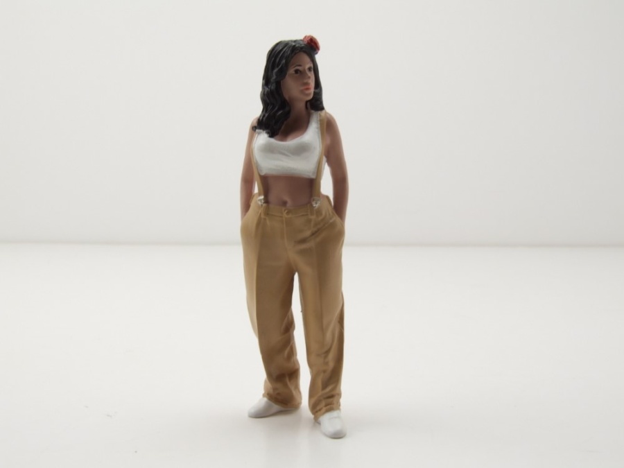 Figur Hanging Out 3 #4 Frau goldene Hose für 1:18 Modelle American Diorama