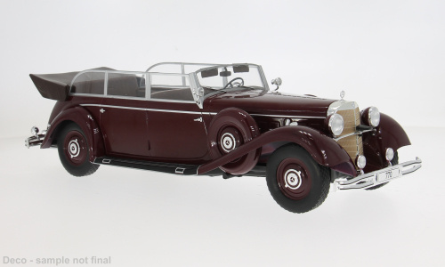 Mercedes 770 Cabrio W150 1938 dunkelrot schwarz Modellauto 1:18 MCG