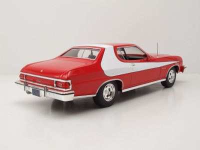 Ford Gran Torino 1975 rot weiß Modellauto 1:18 MCG