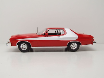 Ford Gran Torino 1975 rot weiß Modellauto 1:18 MCG