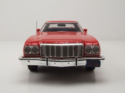 Ford Gran Torino 1975 rot weiß Modellauto 1:18 MCG