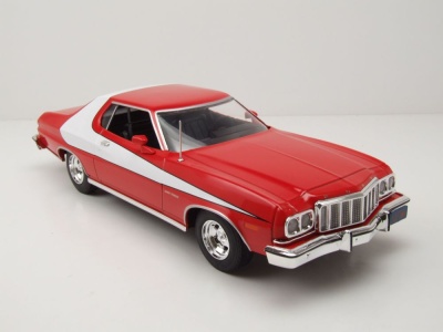 Ford Gran Torino 1975 rot weiß Modellauto 1:18 MCG