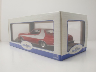 Ford Gran Torino 1975 rot weiß Modellauto 1:18 MCG
