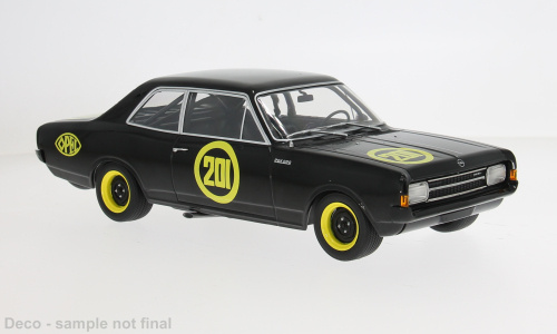 Opel Rekord C #201 Schwarze Witwe 1967 schwarz Modellauto 1:18 MCG