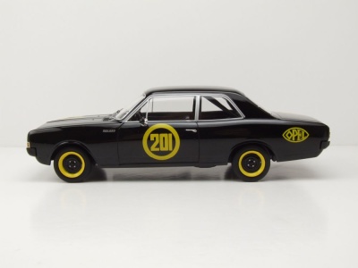 Opel Rekord C #201 Schwarze Witwe 1967 schwarz Modellauto 1:18 MCG