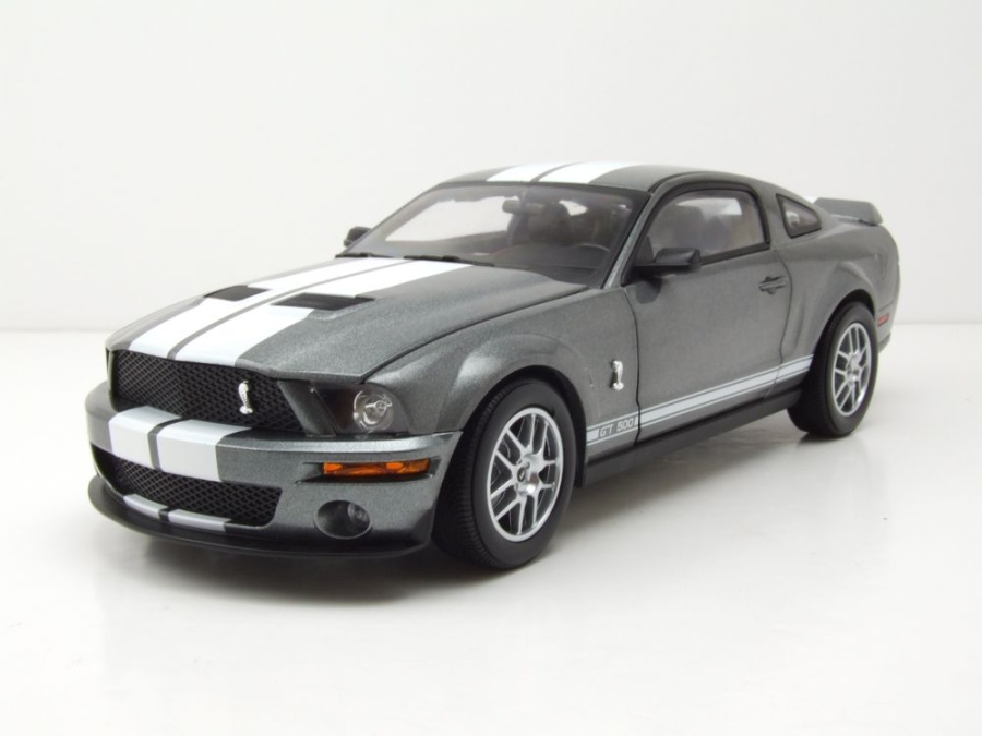 Ford Shelby GT500 2007 grau metallic weiß Modellauto 1:18 Acme