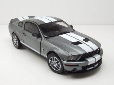 Ford Shelby GT500 2007 grau metallic weiß Modellauto 1:18 Acme