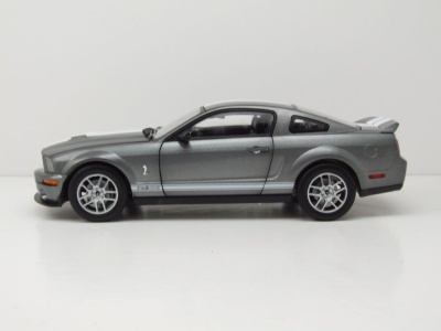 Ford Shelby GT500 2007 grau metallic weiß Modellauto 1:18 Acme