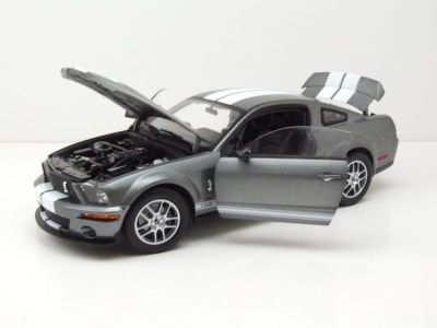 Ford Shelby GT500 2007 grau metallic weiß Modellauto 1:18 Acme