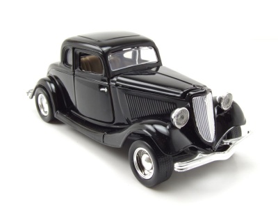 Ford Coupe Hardtop 1934 schwarz Modellauto 1:24 Motormax