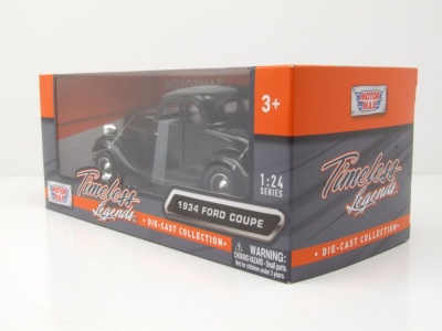 Ford Coupe Hardtop 1934 schwarz Modellauto 1:24 Motormax