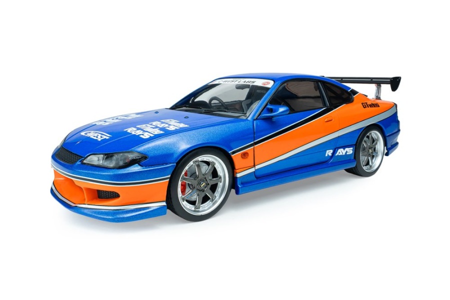 Nissan Silvia S15 Spec-S 2006 blau Fast & Furious Tokio Drift Mona Lisa Modellauto 1:18 Solido