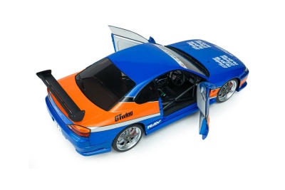 Nissan Silvia S15 Spec-S 2006 blau Fast & Furious Tokio Drift Mona Lisa Modellauto 1:18 Solido