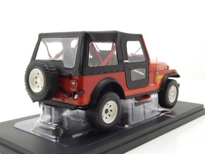 Jeep Renegade 1983 rot Modellauto 1:24 mit Vitrine ixo...