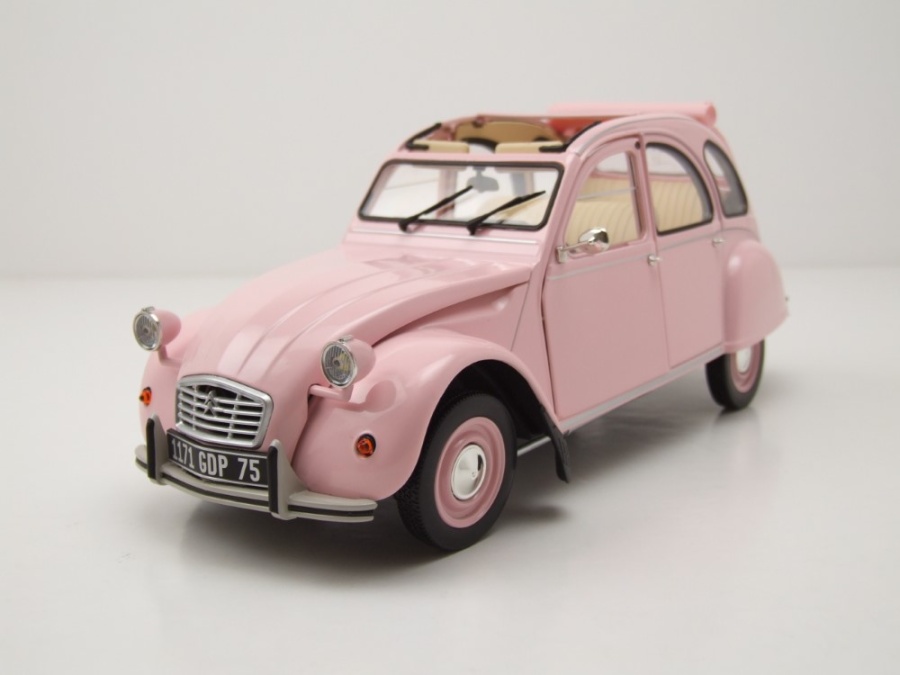 Citroen 2CV Ente Paris Mon Amour 1986 rosa Modellauto 1:18 Norev