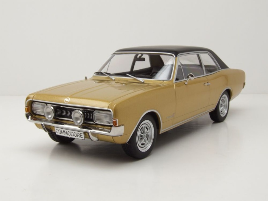 Opel Commodore A 1967 beige metallic schwarz Modellauto 1:18 MCG