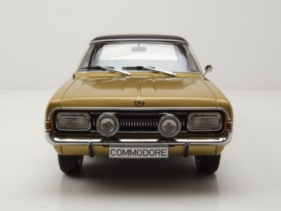 Opel Commodore A 1967 beige metallic schwarz Modellauto 1:18 MCG