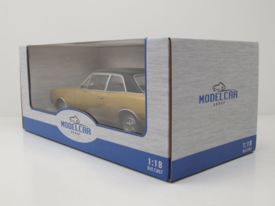 Opel Commodore A 1967 beige metallic schwarz Modellauto 1:18 MCG