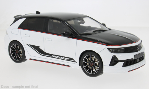 Opel Astra L 2023 weiß schwarz Modellauto 1:18 MCG