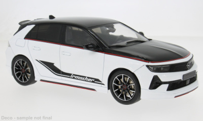 Opel Astra L 2023 weiß schwarz Modellauto 1:18 MCG