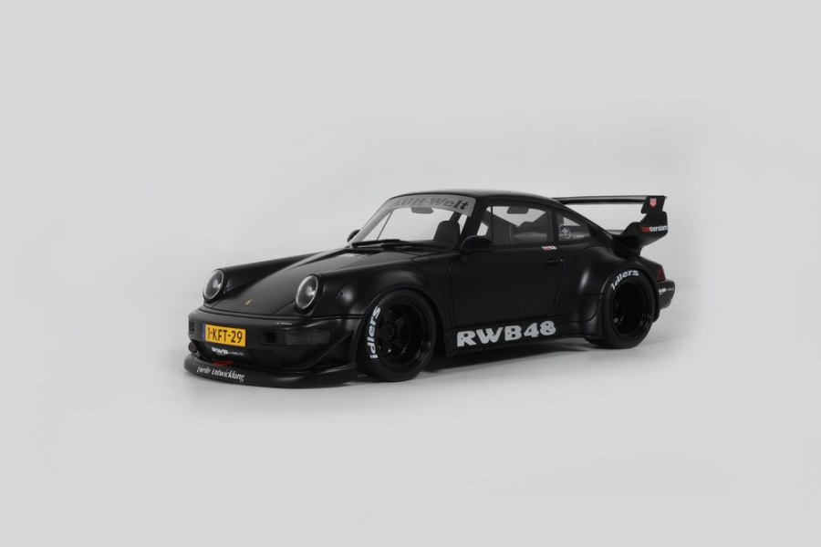 RWB Porsche 911 RAUH Welt Black Flat 2013 schwarz Modellauto 1:18 GT Spirit