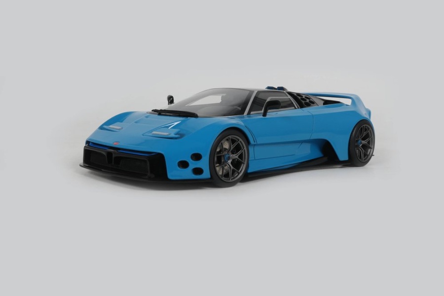 Bugatti EB110K Khyzyl Saleem 2025 blau Modellauto 1:18 GT Spirit