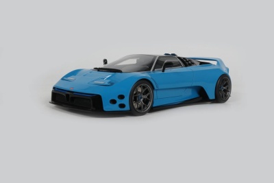 Bugatti EB110K Khyzyl Saleem 2025 blau Modellauto 1:18 GT...