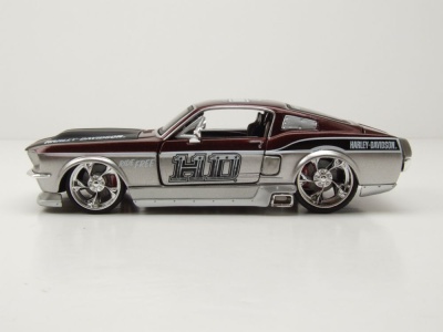 Ford Mustang GT 1967 silber kupfer Harley Davidson Modellauto 1:24 Maisto