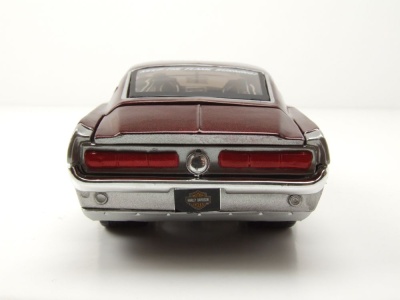 Ford Mustang GT 1967 silber kupfer Harley Davidson Modellauto 1:24 Maisto