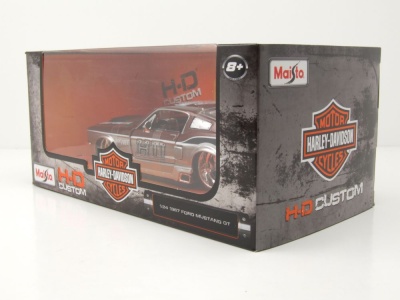 Ford Mustang GT 1967 silber kupfer Harley Davidson Modellauto 1:24 Maisto